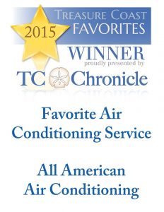 TC Chronicle names All American AC "Favorite AC service" on the Treasure Coast.